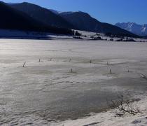 Ice skating on Lake Haidersee