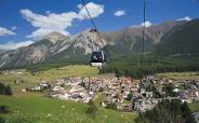 Haider Alm lift with view of St. Valentin auf der Haide