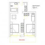 Layout of Apartment Type C