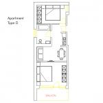 Layout of Apartment Type D