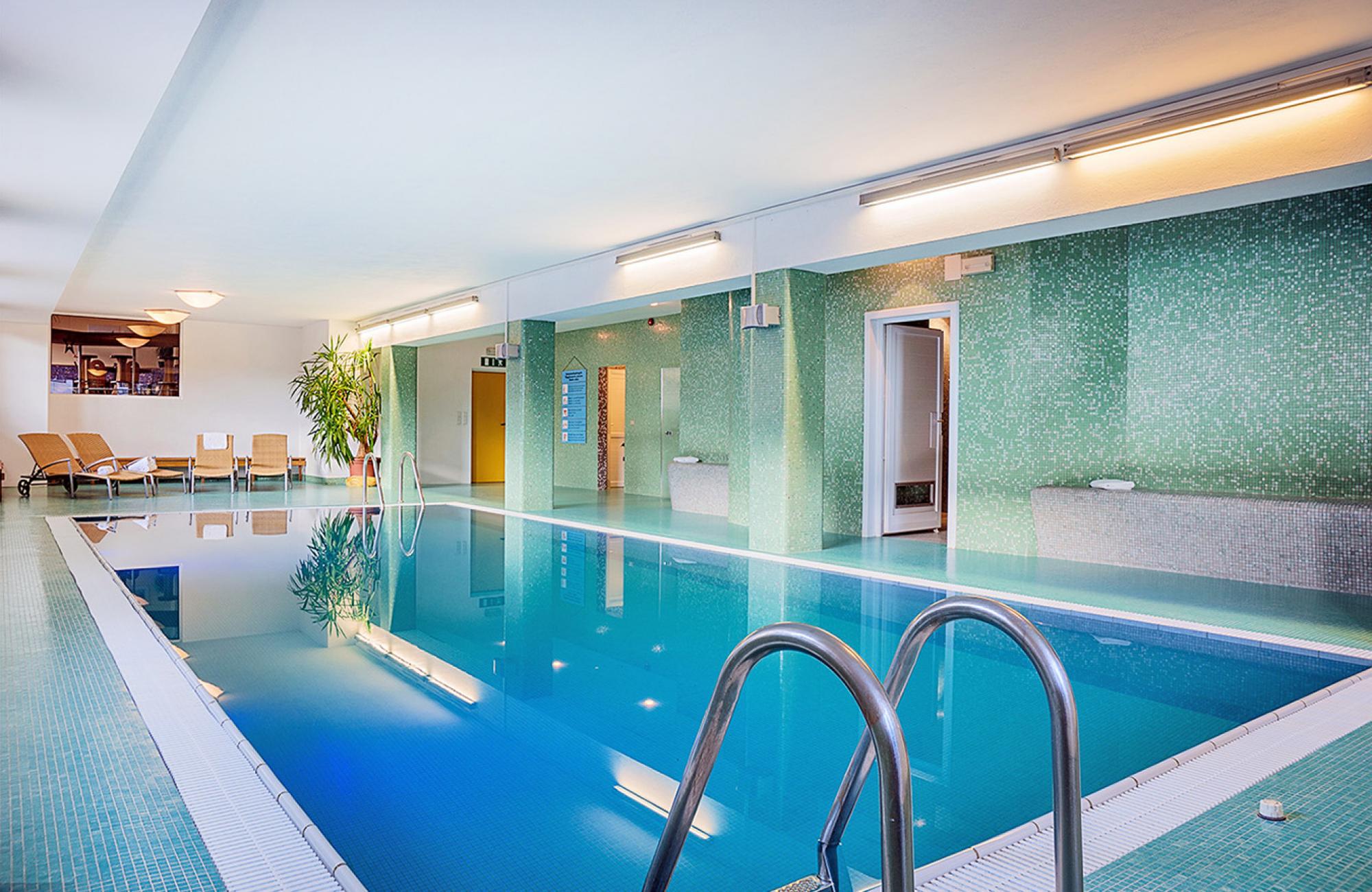 Wellness area with indoor pool at Residence Ledi