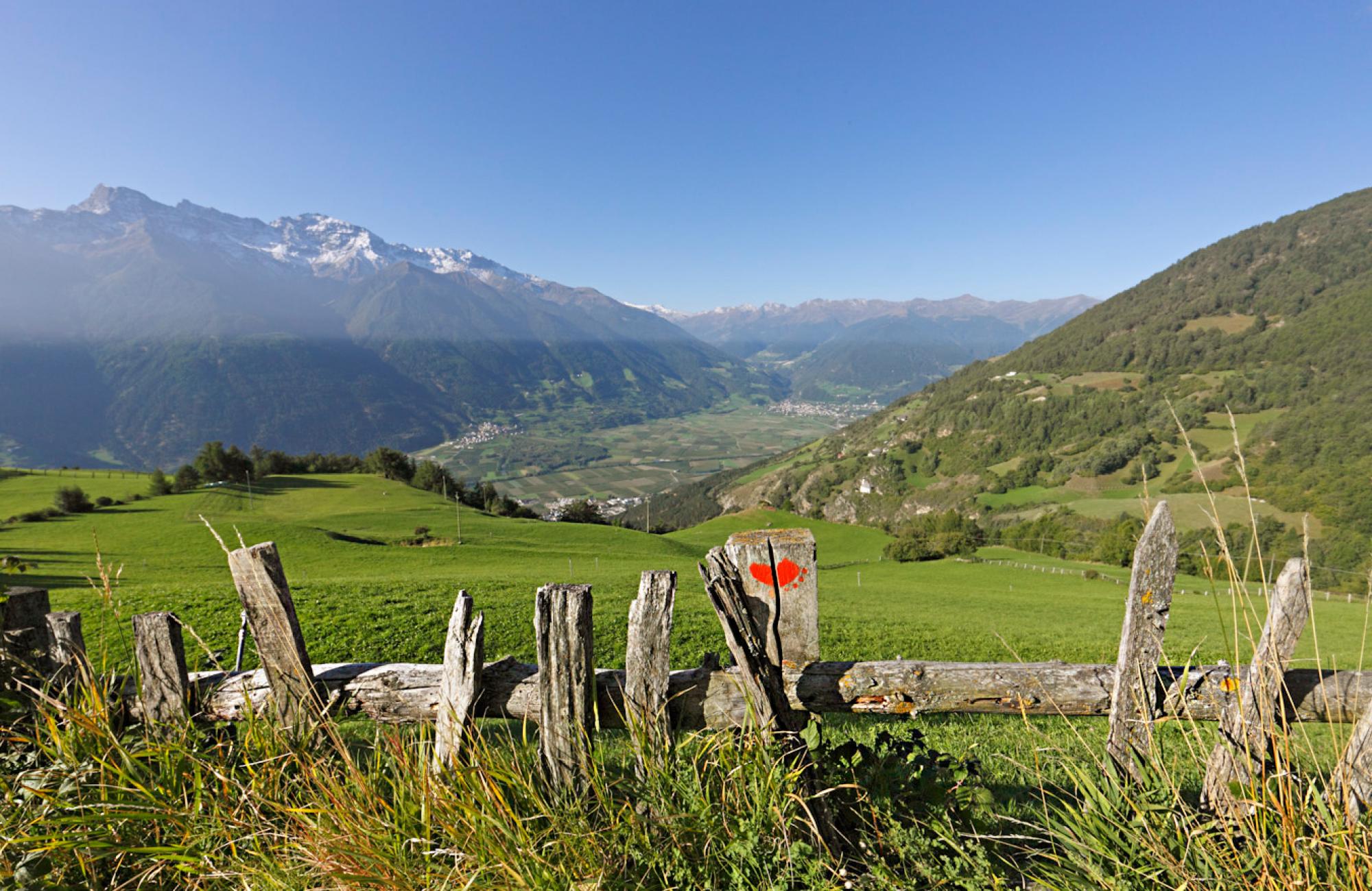 Ausblick Vinschgauer Höhenweg bei Schluderns